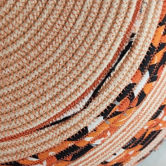 Halloween Themed Decorative Basket - Orange and Black Woven Rope - Picture 8 of 10